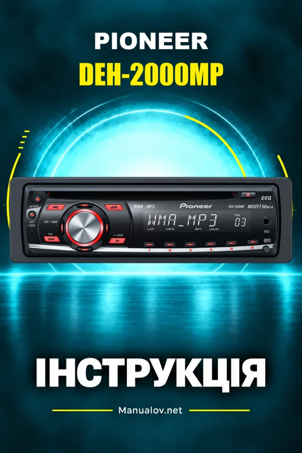 Pioneer DEH-2000MP — instrukcja po angielsku