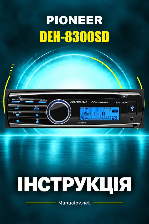 Pioneer DEH-8300SD — instrukcja po angielsku