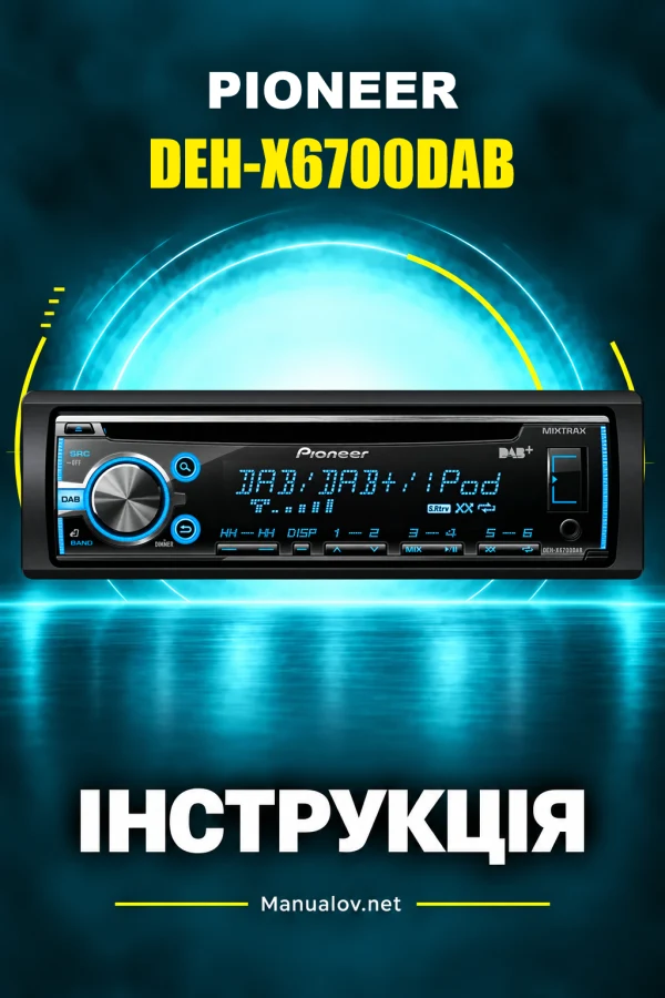Pioneer DEH-X6700DAB — instrukcja po angielsku
