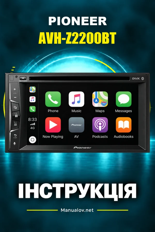 Pioneer AVH-Z2200BT — instrukcja po angielsku