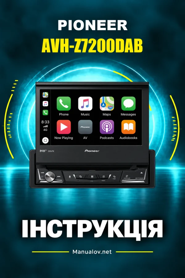 Pioneer AVH-Z7200DAB — instrukcja po angielsku