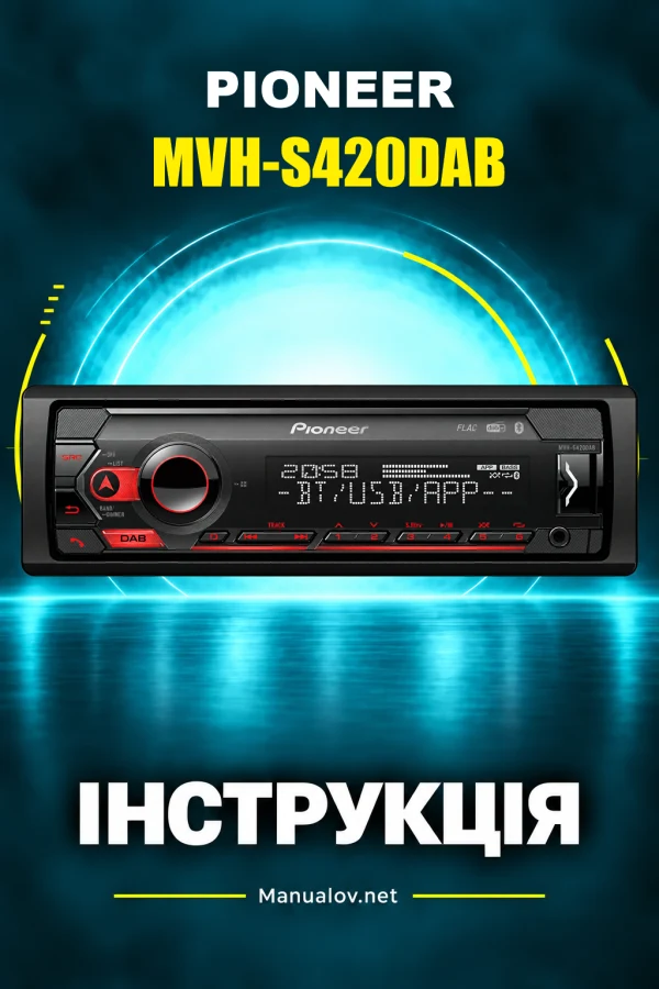 Pioneer MVH-S420DAB — instrukcja po angielsku