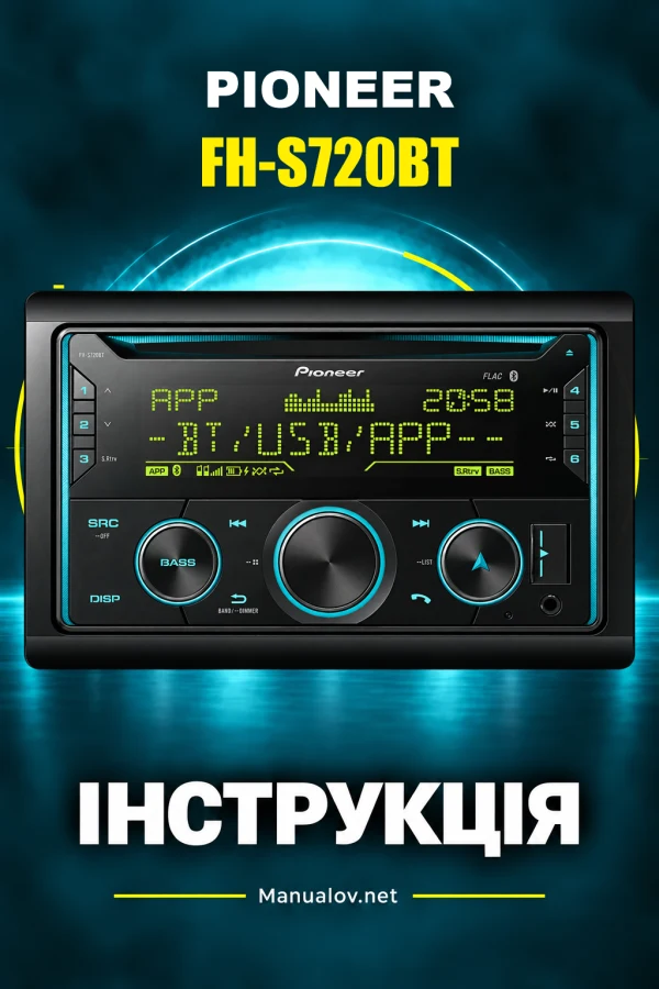 Pioneer FH-S720BT — instrukcja po angielsku