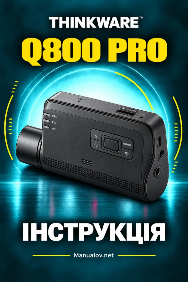Thinkware Q800 PRO — instrukcja po angielsku