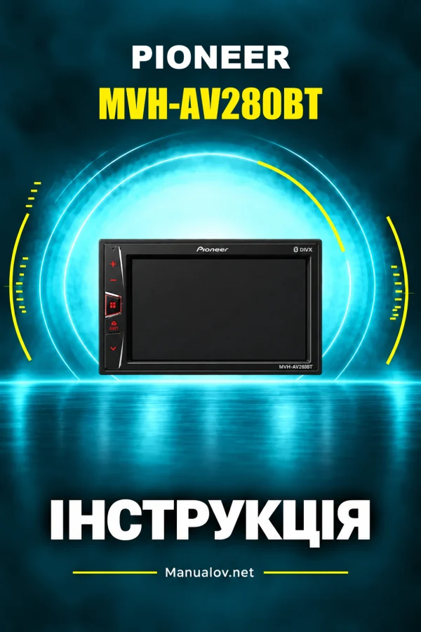 Pioneer MVH-AV280BT — instrukcja po angielsku