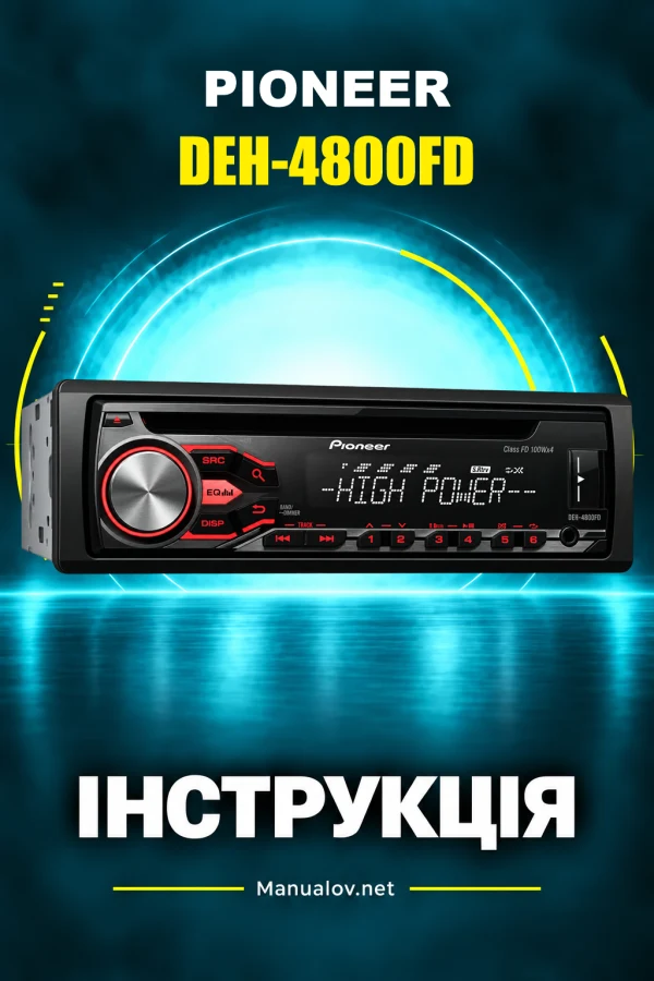 Pioneer DEH-4800FD — instrukcja po angielsku