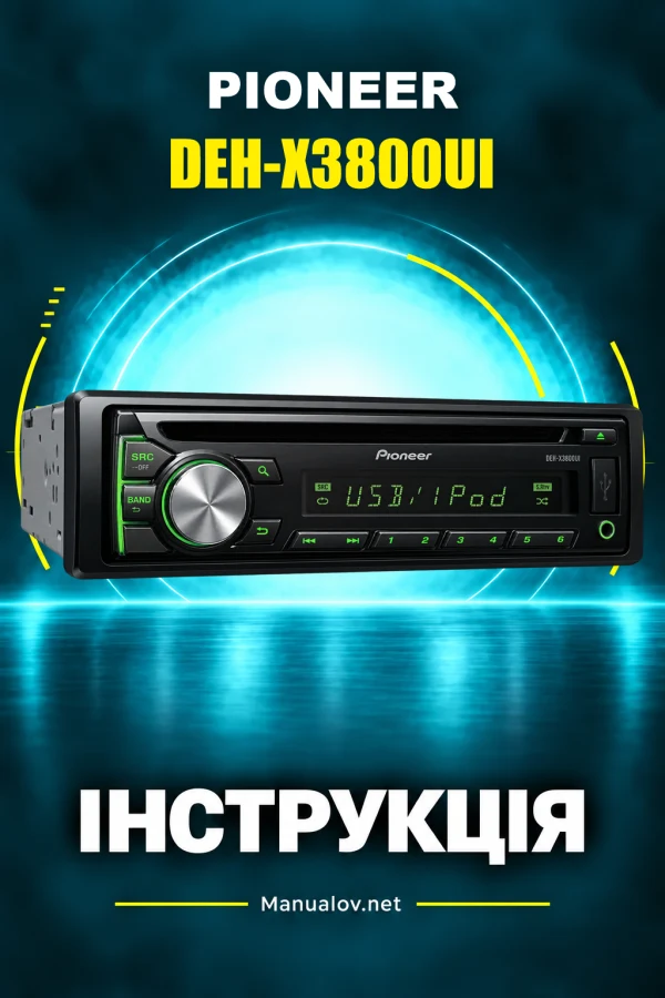 Pioneer DEH-X3800UI — instrukcja po angielsku