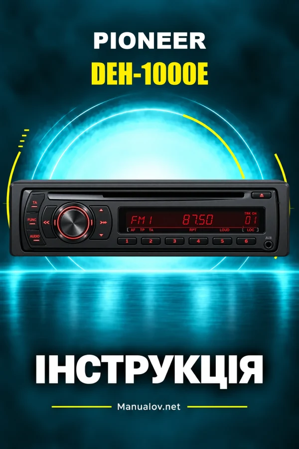 Pioneer DEH-1000E — instrukcja po angielsku