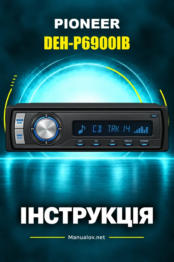 Pioneer DEH-P6900IB — instrukcja po angielsku
