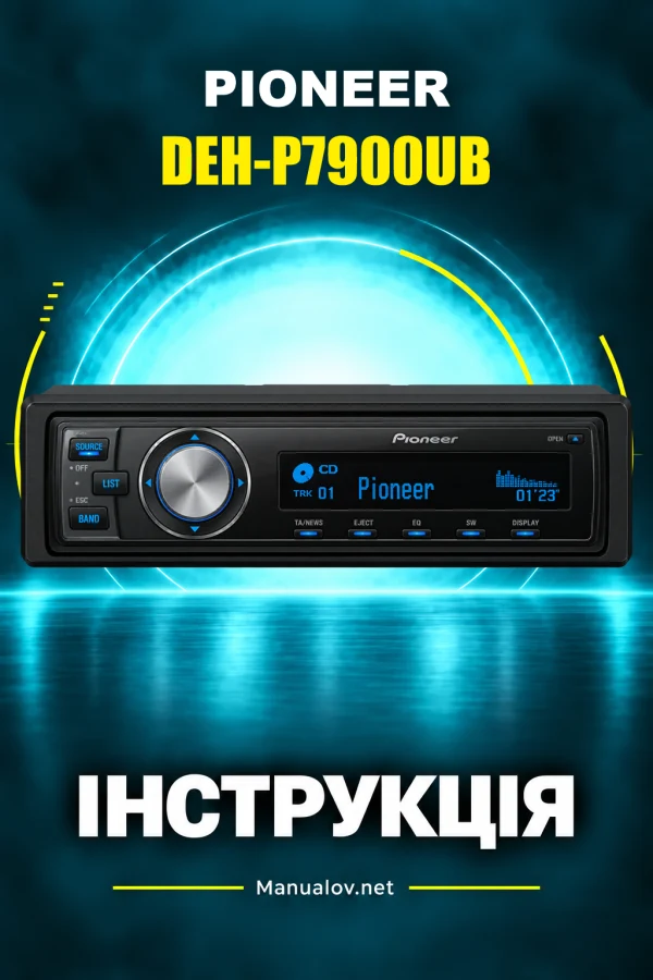 Pioneer DEH-P7900UB — instrukcja po angielsku