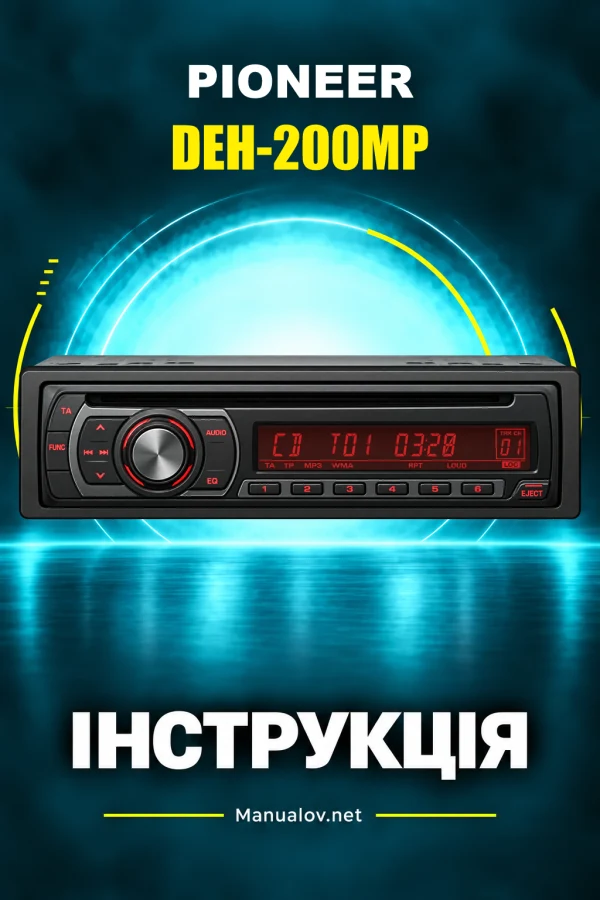 Pioneer DEH-200MP — instrukcja po angielsku