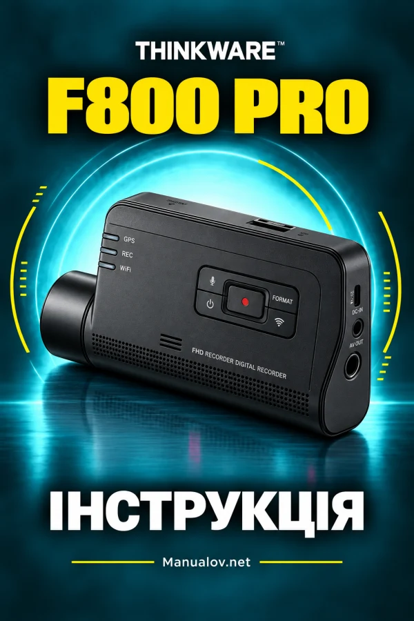 Thinkware F800 PRO — instrukcja po angielsku