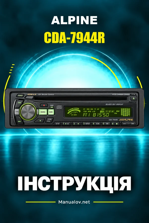 Alpine CDA-7944R — інструкція англійською