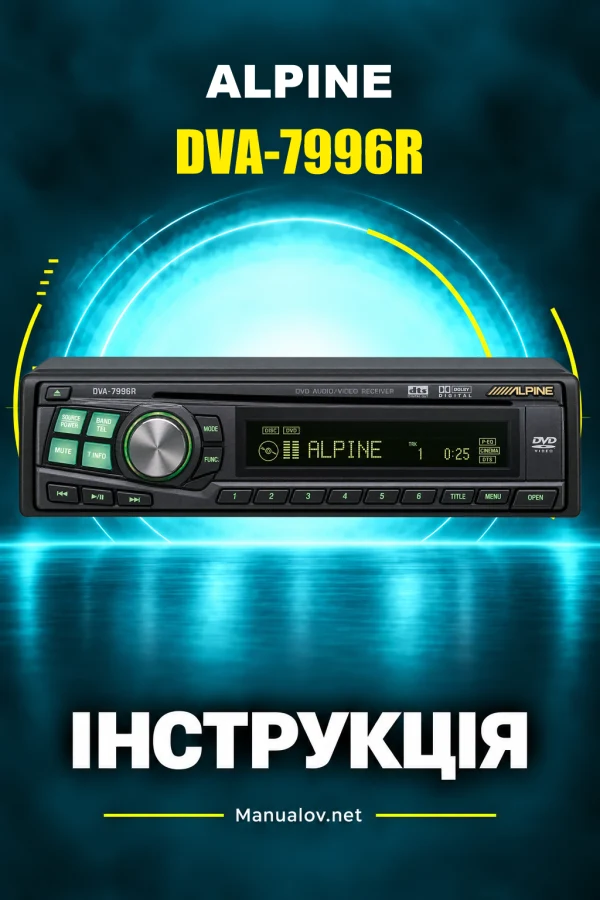 Alpine DVA-7996R — інструкція англійською
