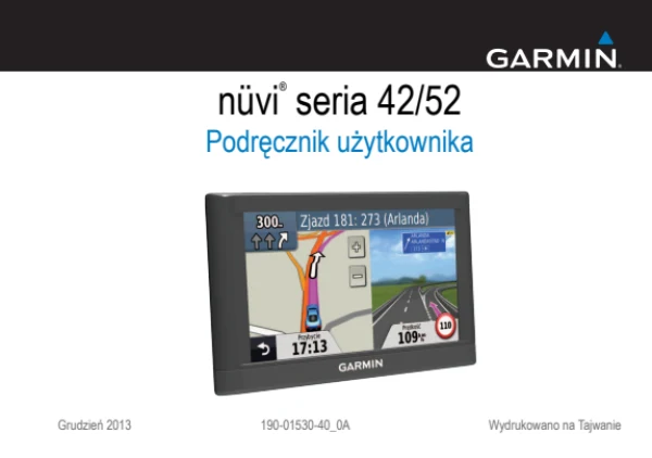 Garmin nuvi 42 — instrukcja po polsku