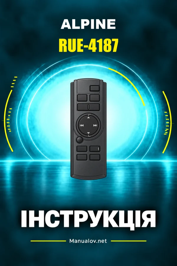 Alpine RUE-4187 — інструкція англійською