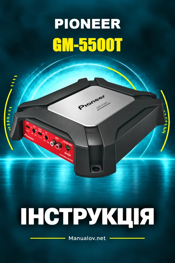 Pioneer GM-5500T — instrukcja po angielsku