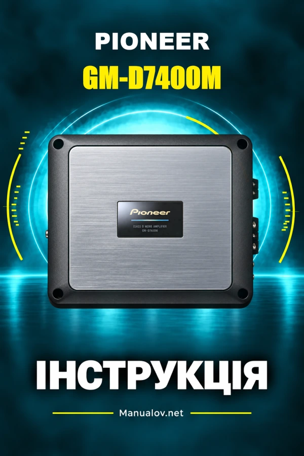 Pioneer GM-D7400M — instrukcja po angielsku