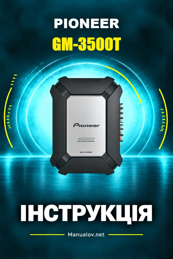 Pioneer GM-3500T — instrukcja po angielsku