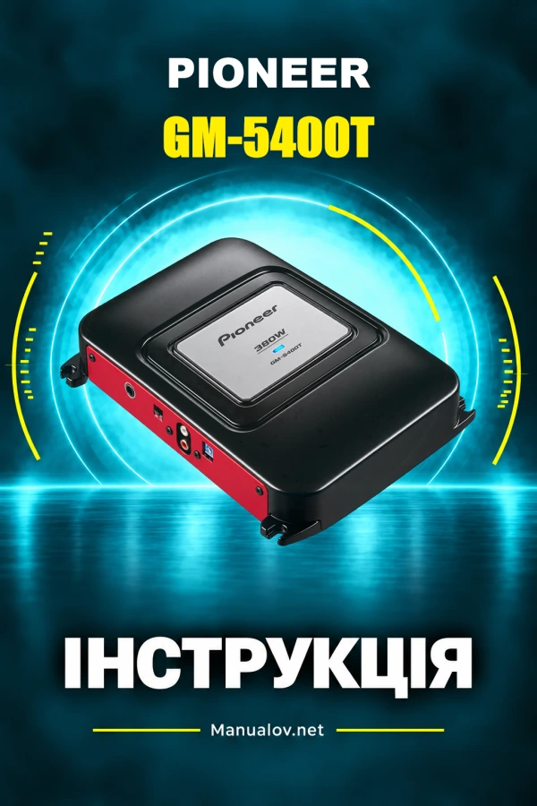Pioneer GM-5400T — instrukcja po angielsku