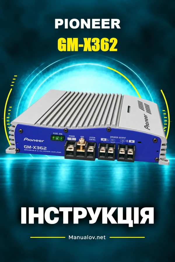 Pioneer GM-X362 — instrukcja po angielsku