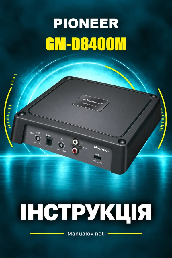 Pioneer GM-D8400M — instrukcja po angielsku