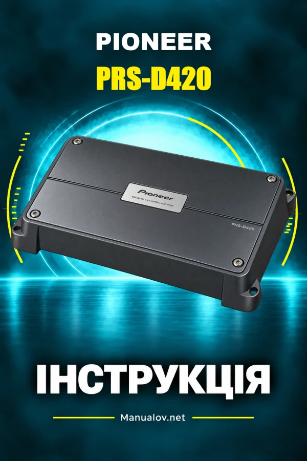 Pioneer PRS-D420 — instrukcja po angielsku