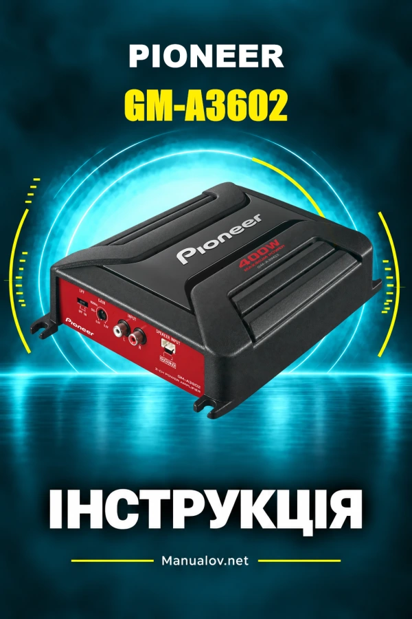 Pioneer GM-A5602 / GM-A3602 — instrukcja po angielsku
