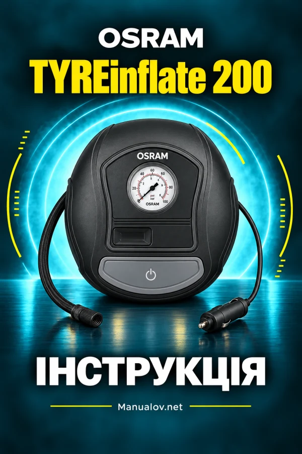OSRAM TYREinflate 200 — instrukcja graficzna z polskimi opisami