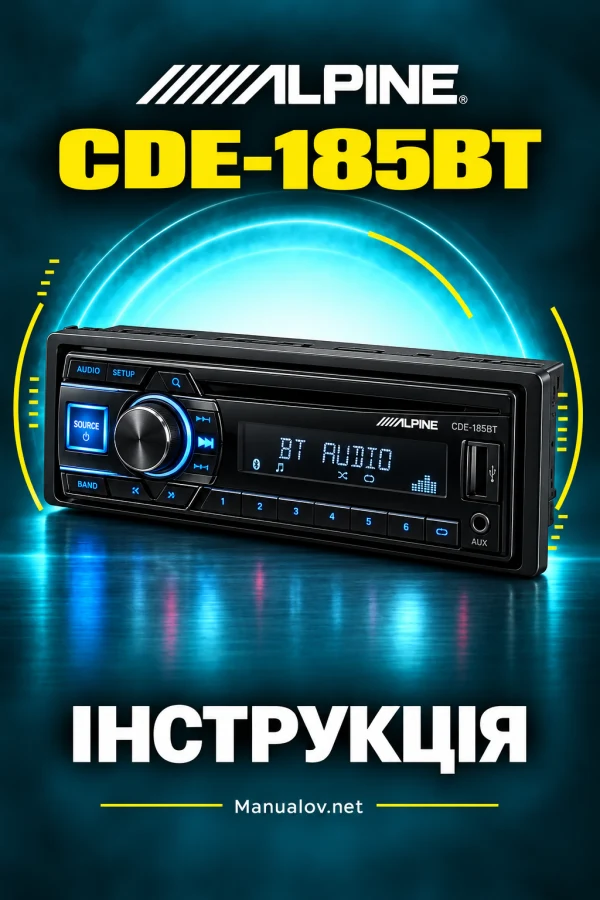 Alpine CDE-185BT — інструкція польською мовою