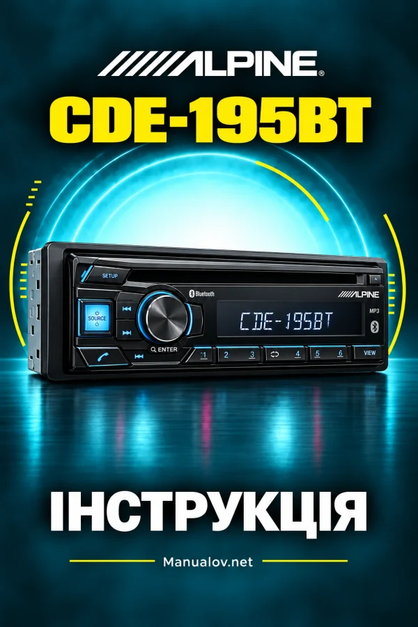 Alpine CDE-195BT — інструкція польською мовою