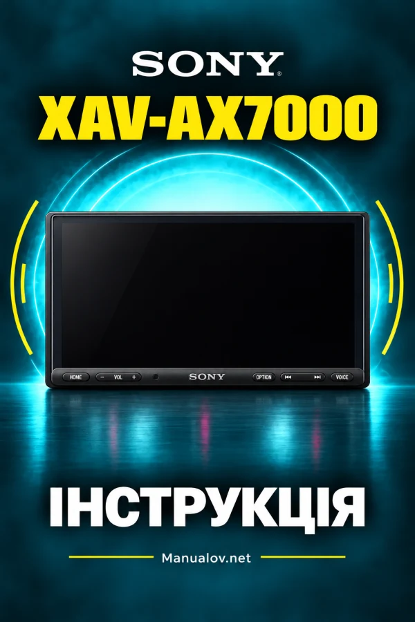 Sony XAV-AX7000 — instrukcja po angielsku