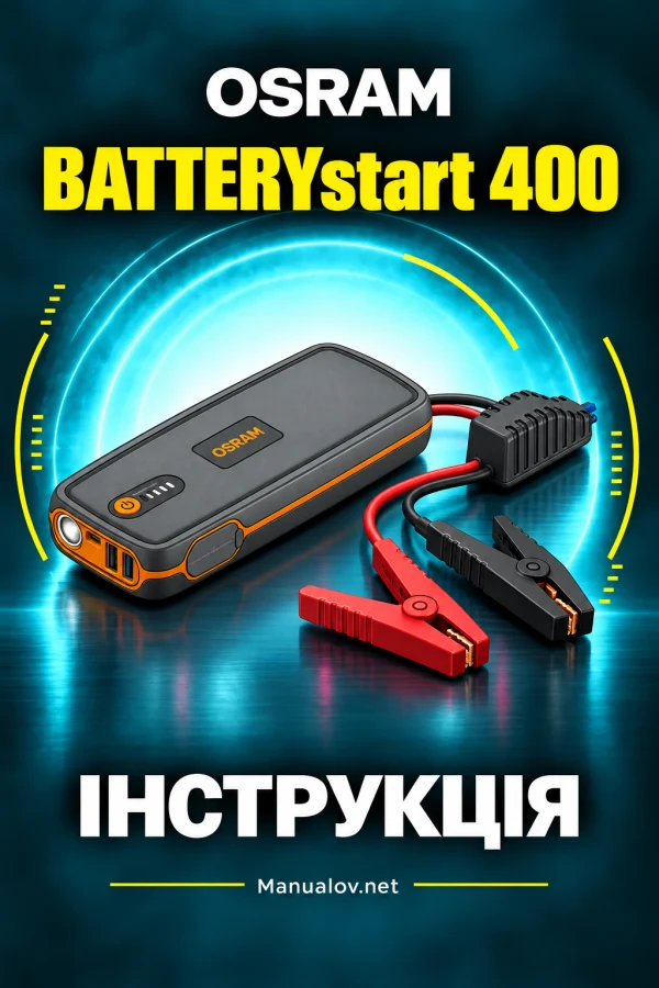 OSRAM BATTERYstart 400 — instrukcja wielojęzyczna (UK/PL/EN)