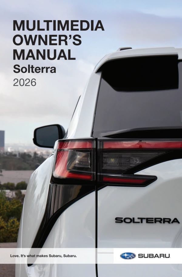 Subaru Solterra Multimedia 2026 — інструкція з експлуатації