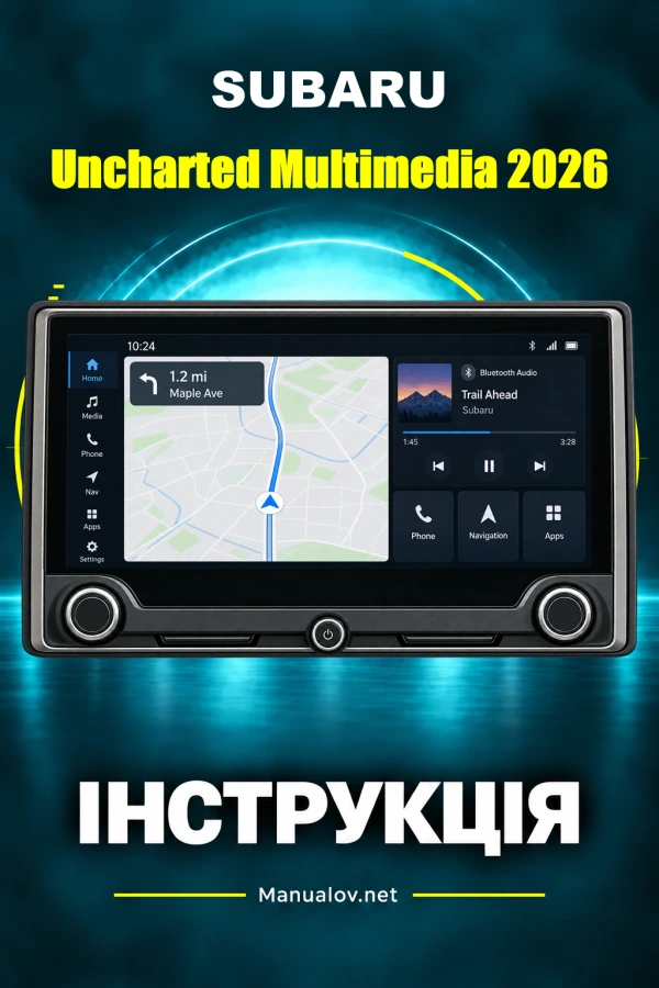Subaru Uncharted Multimedia 2026 — інструкція з експлуатації