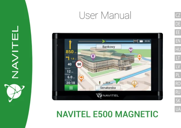 Navitel E500 Magnetic — інструкція українською мовою