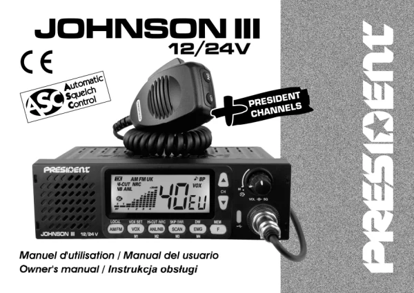President JOHNSON III — instrukcja po polsku