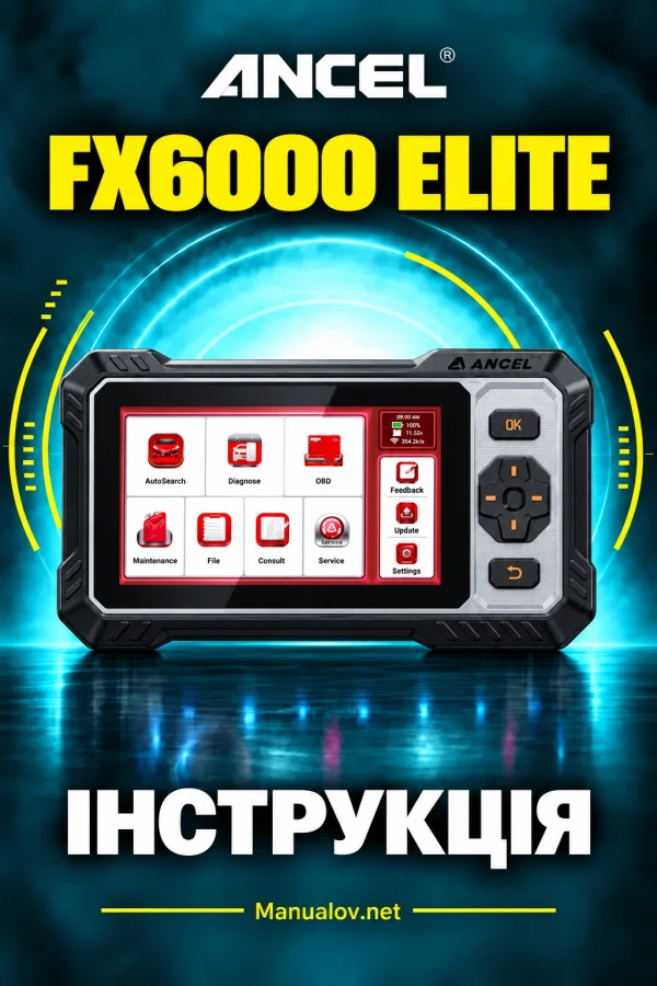 ANCEL FX6000 ELITE — instrukcja po angielsku