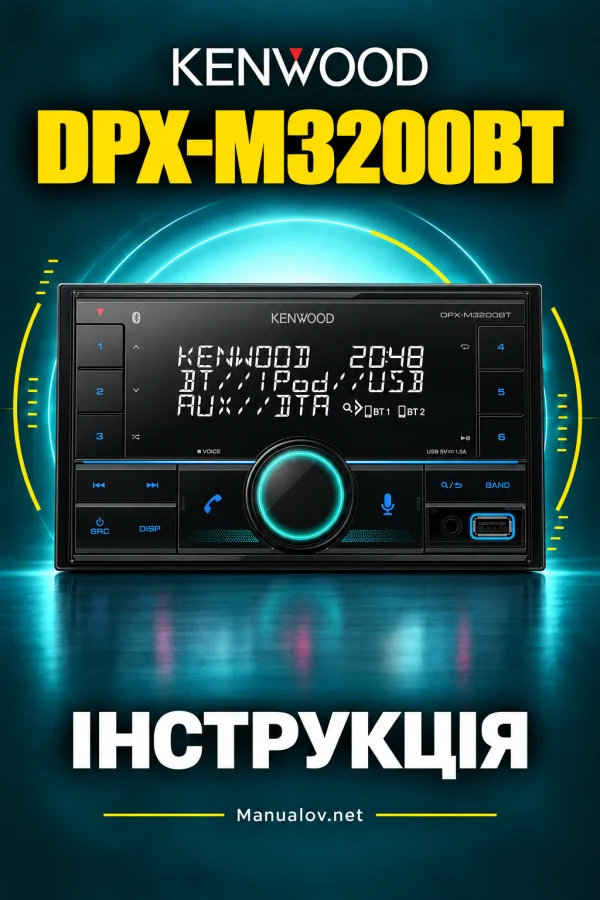 Kenwood DPX-M3200BT — інструкція польською мовою