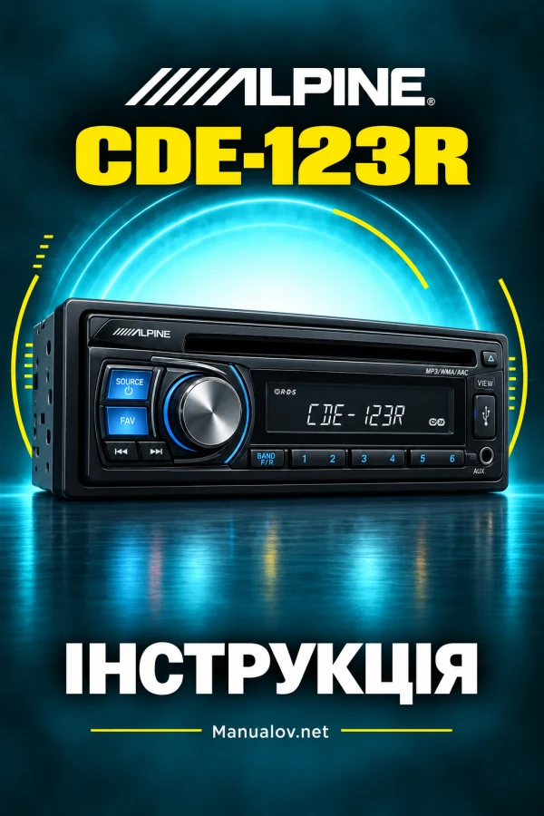 Alpine CDE-123R — інструкція англійською мовою