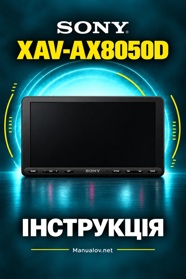 Sony XAV-AX8050D — instrukcja po angielsku