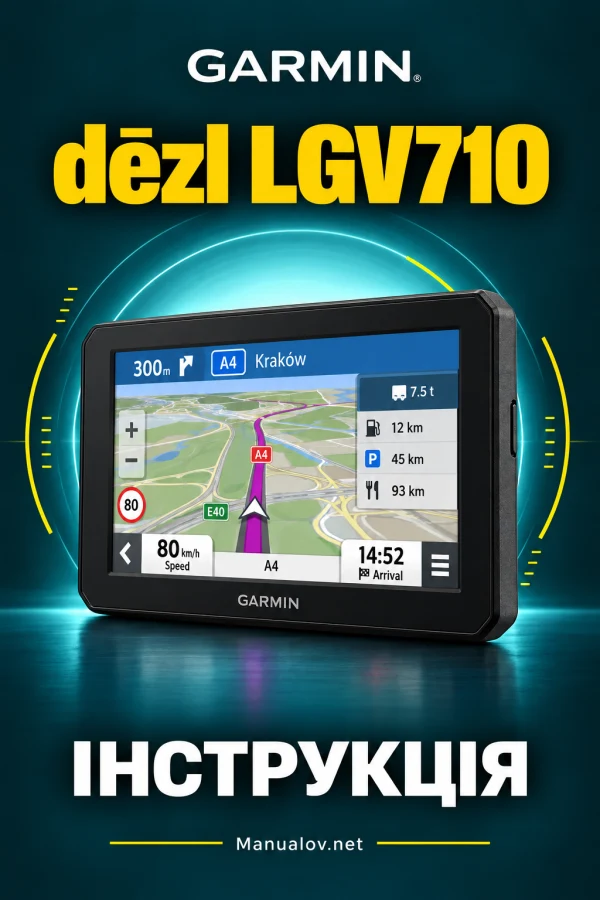 Garmin dezl LGV710 — інструкція англійською мовою