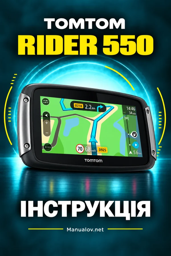 TomTom Rider 550 — інструкція англійською мовою