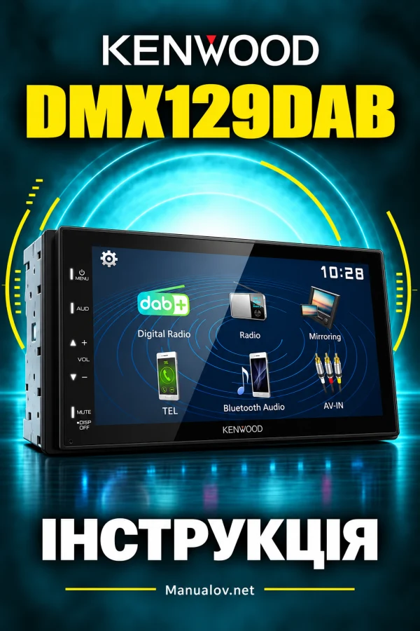 Kenwood DMX129DAB — instrukcja po ukraińsku