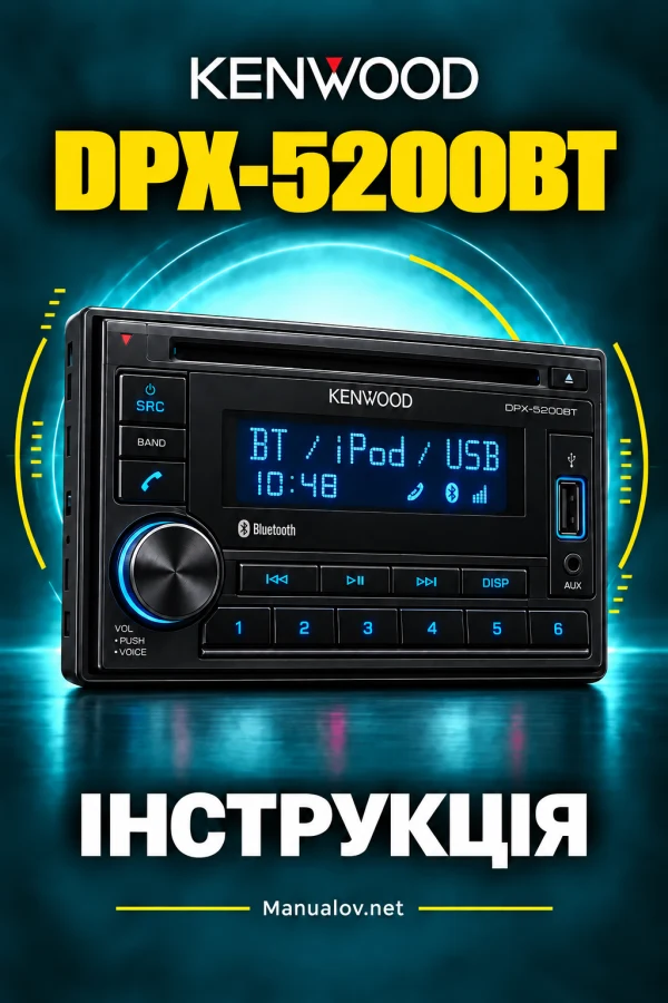 Kenwood DPX-5200BT — інструкція українською мовою