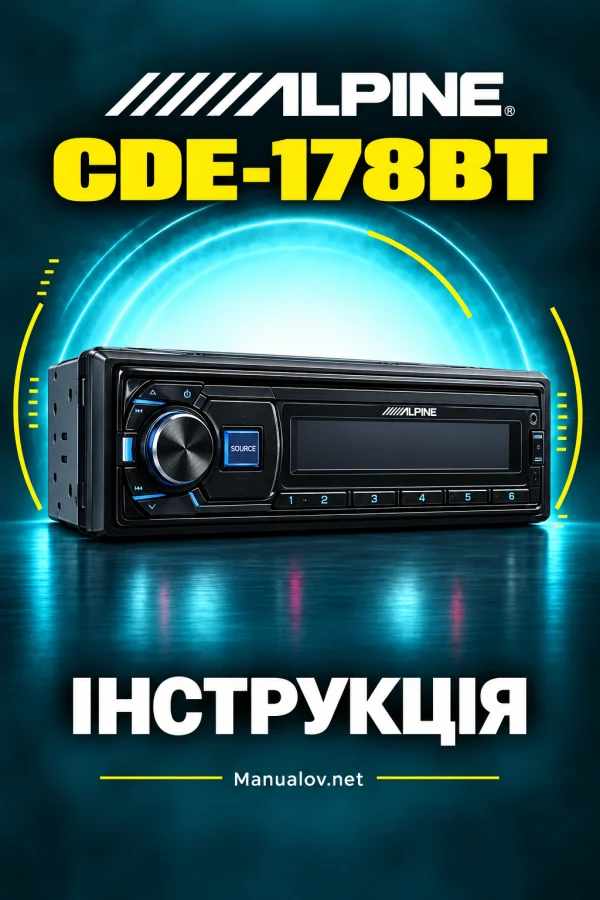 Alpine CDE-178BT — інструкція українською мовою