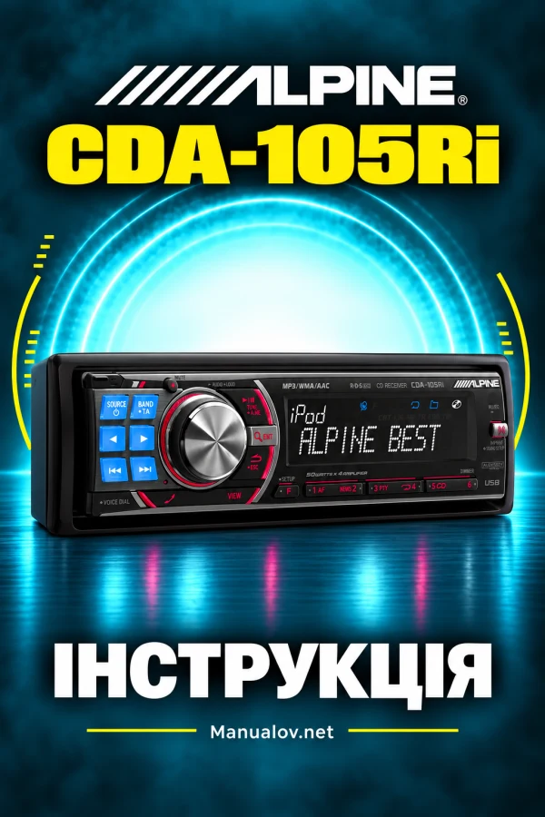 Alpine CDA-105Ri — інструкція англійською мовою