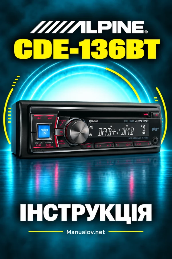 Alpine CDE-136BT — інструкція англійською мовою
