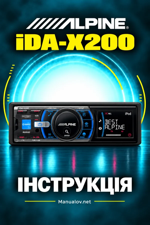 Alpine iDA-X200 — інструкція англійською мовою