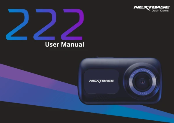 Nextbase 222 — instrukcja po angielsku